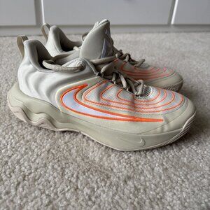 Nike Giannis Immortality 4 Youth 6.5y Light Khaki Orange Shoes Sneakers